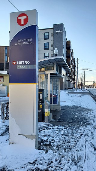 <span class="mw-page-title-main">46th Street & Minnehaha station</span> Bus station in Minneapolis, Minnesota, United States