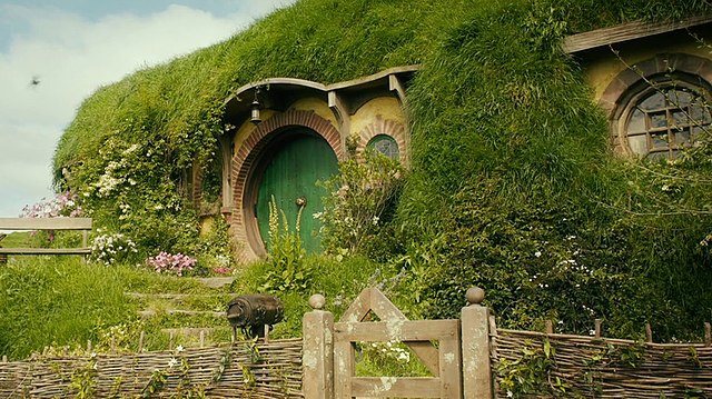 A detail of Middle-earth in one of Peter Jackson's film sets