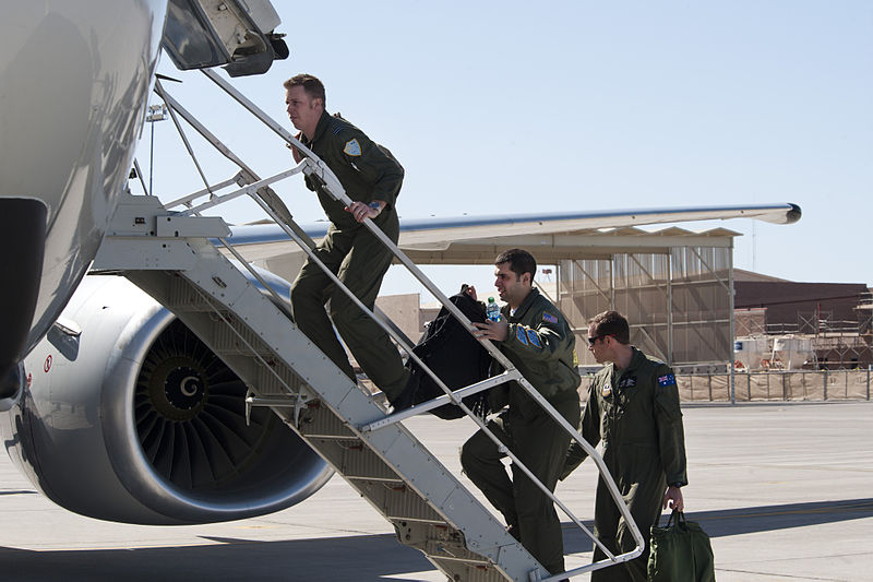 File:Aircrew boarding a RAAF E-7A at Red Flag in Feb 2013.jpg