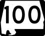 State Route 100 marker