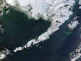 Satellietopname van een deel van de archipel (bron: NASA)
