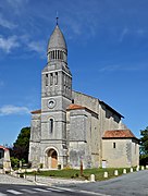 Church of Allemans, Charente, France, SW view