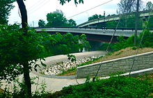 The Paul Ambrose Trail for Health (PATH) going under the Fifth Avenue and Thirty-first Street bridges. AmbroseTrail.jpg