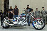 Gangsters and outlaws: the chopper, once representative of rebellion (as in Easy Rider), now a full-blown American icon.