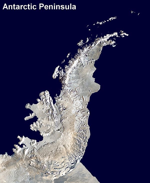 Satellite image of Antarctic Peninsula