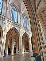 Zweiteiliger Wandaufriss ohne Triforium (Kathedrale von Antwerpen, Spätgotik)