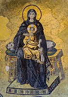 Apse mosaic of the Theotokos (Virgin Mother and Child)