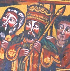 Detail z většího obrazu v kostele v Aksúmu