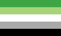 The aromantic pride flag