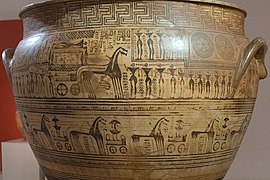 Attic krater, Late geometric, ekfora, 750-735 BC, NAMA 990, 191233x.jpg