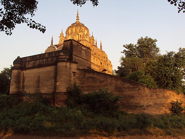 Back view of Malhar Rao Holkar's Chhatrisamadhi at Alampur, Madhya Pradesh.