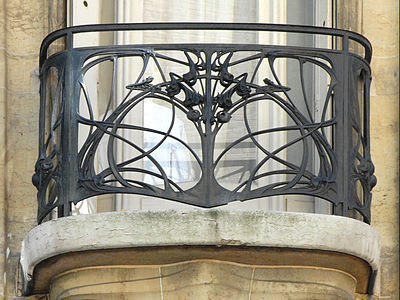 Balcony railing from the Hotel Guimard