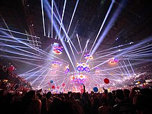 Bassnectar playing a "360" New Years show in 2019 in Louisville, KY Bassnectar NYE 2019.jpg