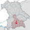 Lage des Landkreises München in Bayern