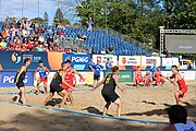 Deutsch: Beachhandball Europameisterschaften 2019 (Beach handball Euro); Tag 1: 2. Juli 2019 – Männer, Vorrunde Gruppe D, Polen-Schweden 2:1 (18:10, 15:9; 8:6) English: Beach handball Euro; Day 1: 2 July 2019 – Men Preliminary Round Group D – Poland-Sweden 2:1 (18:10, 15:9; 8:6)