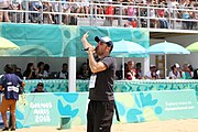 Deutsch: Beachvolleyball bei den Olympischen Jugendspielen 2018; Tag 11, 17. Oktober 2018; Mädchen, Finale – Italien (Claudia Scampoli & Nicol Bertozzi)- Russland (Maria Woronina & Maria Botscharow) 0:2 (19–21/19–21) English: Beach volleyball at the 2018 Summer Youth Olympics at 17 October 2018 – Girls Final – Italy (Claudia Scampoli & Nicol Bertozzi) - Russia (Maria Voronina & Maria Bocharova) 0:2 (19–21/19–21)