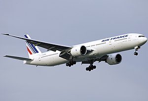 Boeing 777-300ER aircraft branded with Air France