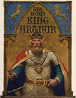 Kung Arthur - omslag.  Konstverk av NC Wyeth.