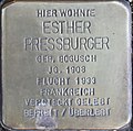 Braunschweig Wendenstrasse 2 Stolperstein Esther Pressburger