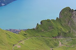 Sicht von der Bergstation der Brienz-Rothorn-Bahn Licensing: CC-BY-SA-4.0