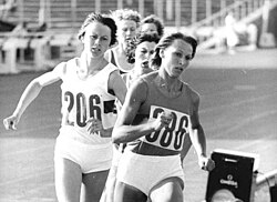 Christiane Wartenberg (t.v.) og Anita Weiß (t.h.) ved en turnering 1979.