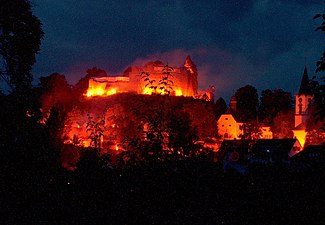 Burgbeleuchtung zum Burgfest