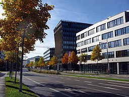 Businessmile mit Herbstlaub an der Heinrich-von-Stephan-Straße in Freiburg mit Milestone 1-3