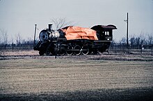 No. 4960 sitting in storage, slightly disassembled, at Casad Industrial Park in New Haven, Indiana, on March 29, 1986 CB&Q 4960 in storage at Casad Industrial Park in New Haven, Indiana, on March 29, 1986.jpg