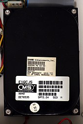 A CMS-branded SCSI hard drive CMS Enhancements E1QCJS SCSI Hard Drive.JPG