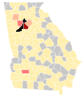 Miniatuur voor Bestand:COVID-19 Georgia (state) by counties graduated 2020-03-28.svg