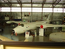 Canberra bomber at the South Australian Aviation Museum Canberra bomber port adelaide Museum.jpg