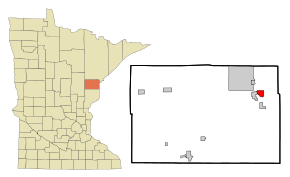 Carlton County Minnesota Incorporated and Unincorporated areas Thomson Highlighted.svg