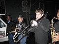 Young trombonist in parade