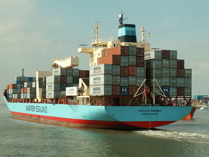 File:Cecilie Maersk stern Port of Antwerp 13-Sep-2005.jpg
