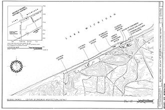 Historic American Buildings Survey Century of Progress Arch Dist (map).JPG