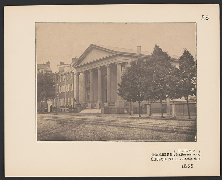 File:Chambers (First Ind. Presbyterian) Church, N.E. cor. Sansom St. 1855 LCCN2015651516.jpg