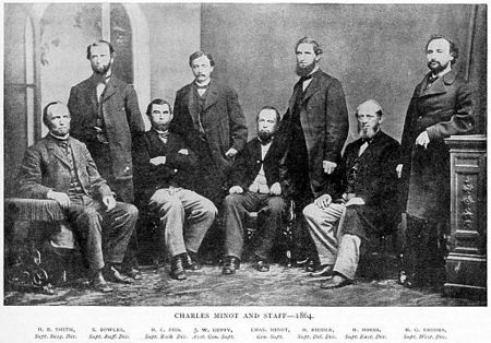 Charles Minot and staff, 1864.jpg