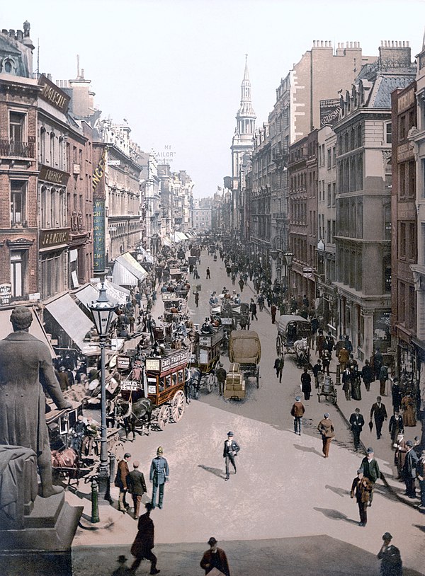 Photochrom of Cheapside, c. 1890–1900