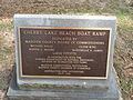 Cherry Lake Boat Ramp dedication plaque