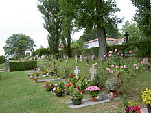 Cemetery at Arcangues with its characteristic basque headstones