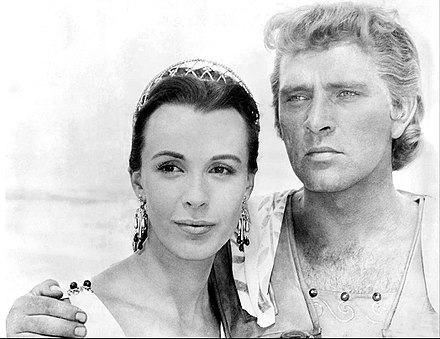 Claire Bloom as Barsine, with Richard Burton as Alexander, in Alexander the Great (1956)
