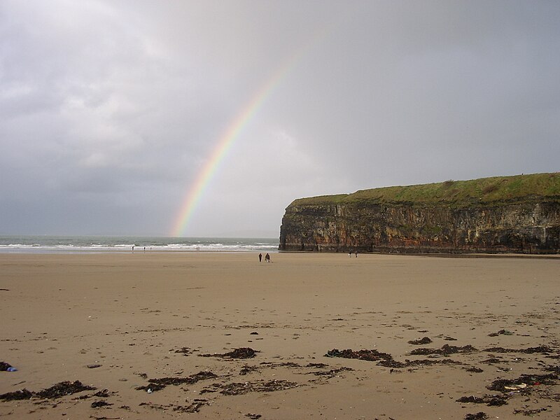 File:Cliff and Rainbow Ballybunion.JPG