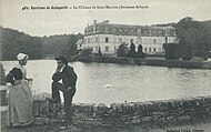 Le château aujourd'hui disparu de l'abbaye Saint-Maurice (carte postale du début du XXe siècle).