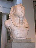 Thumbnail for File:Colossal limestone bust of Amenhotep III, British Museum.jpg