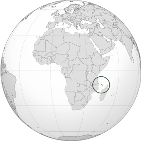 Kart over Komorene