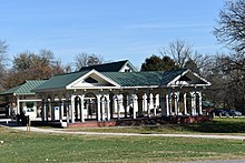 Council Grove Pavilion outside the zoo's entrance