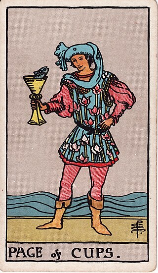 <span class="mw-page-title-main">Page of Cups</span> Playing card