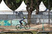 Deutsch: Radsport bei den Olympischen Jugendspielen 2018 Tag 10, 16. Oktober 2018 - Combined Criterium – XCC Qualifikation männlich English: Cycling at the 2018 Summer Youth Olympics – Men's Combined Criterium – XCC Qualification on 16 October 2018.