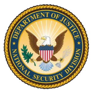 <span class="mw-page-title-main">United States Department of Justice National Security Division</span> National Security Division