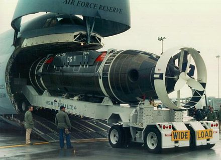 Loading a Mystic-class deep-submergence rescue vehicle onto a C-5 Galaxy